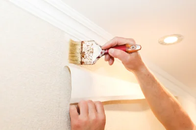 Pose de papier peint à Andance — revêtements muraux et toiles de verre